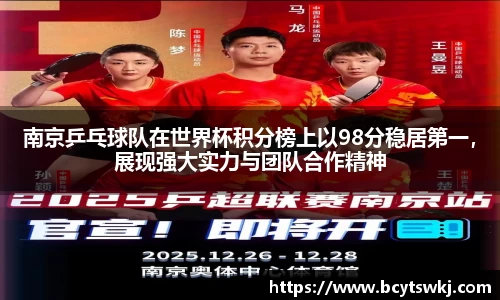 南京乒乓球队在世界杯积分榜上以98分稳居第一，展现强大实力与团队合作精神